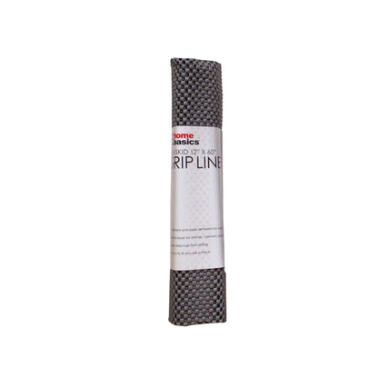 Home Basics Non-Adhesive  12” x 60”  Rubber Shelf Grip Liner - Grey