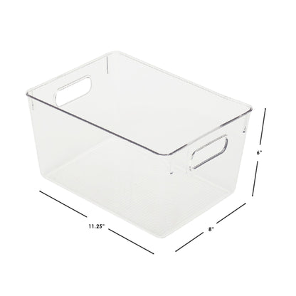 Large Plastic Fridge Bin, Clear