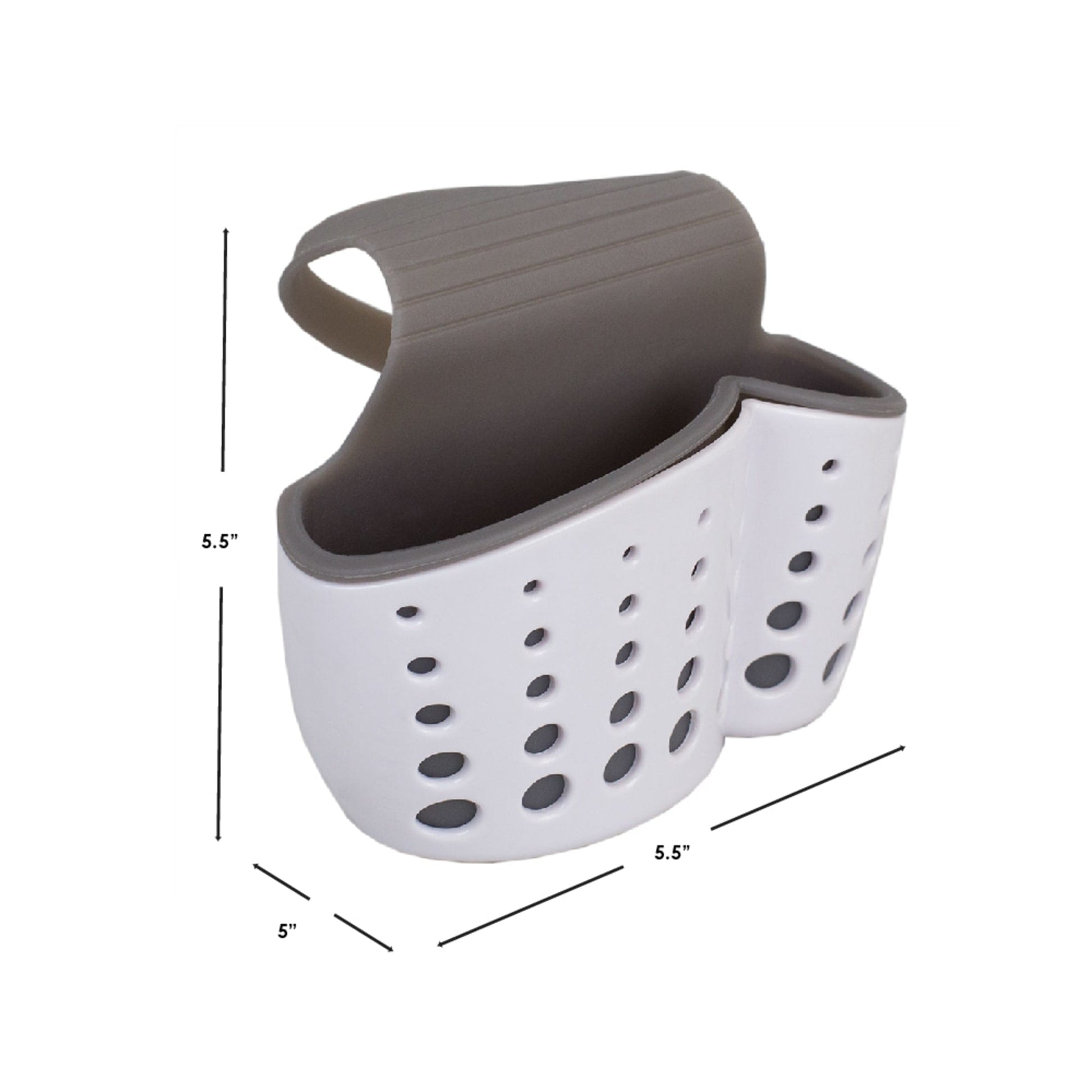 Sponge & dishwand holder caddy — Clear! — Self-draining! — Swivels