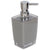 Acrylic Plastic 10 oz.  Hand Soap Dispenser with Rust-Resistant Brushed Stainless Steel Pump, Grey