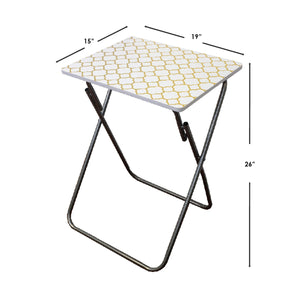 Metallic Multi-Purpose Foldable Table, Gold