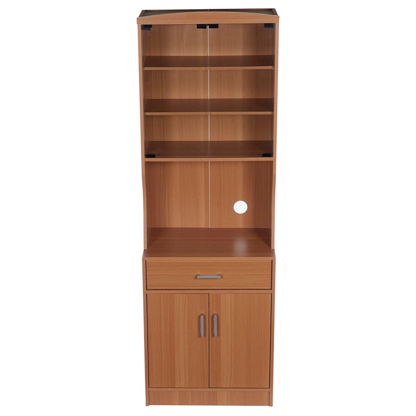 Large Wood Microwave Cabinet, Natural
