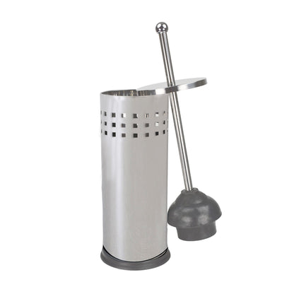 Stainless Steel Toilet Plunger & Holder