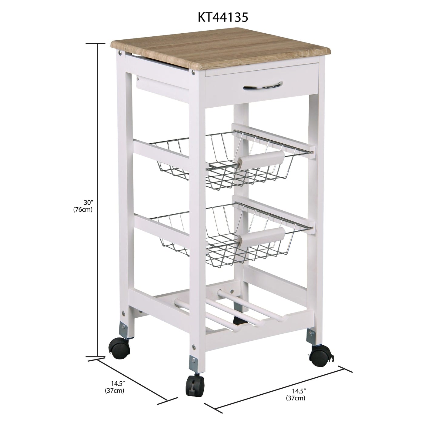 Kitchen Trolley with Drawers and Baskets