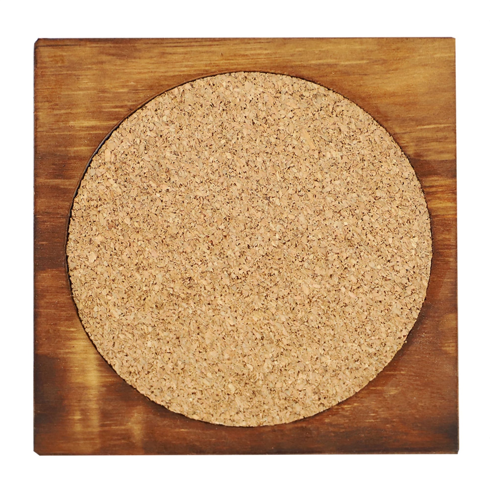 Coasters/Accessories Cork Round Coaster with Holder, 6pc Set