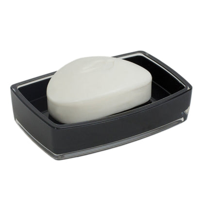 Acrylic Plastic Soap Dish, Black