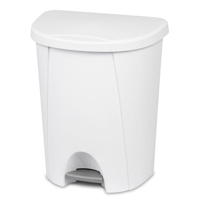 Sterilite 6.6 Gallon / 25 Liter StepOn Wastebasket White