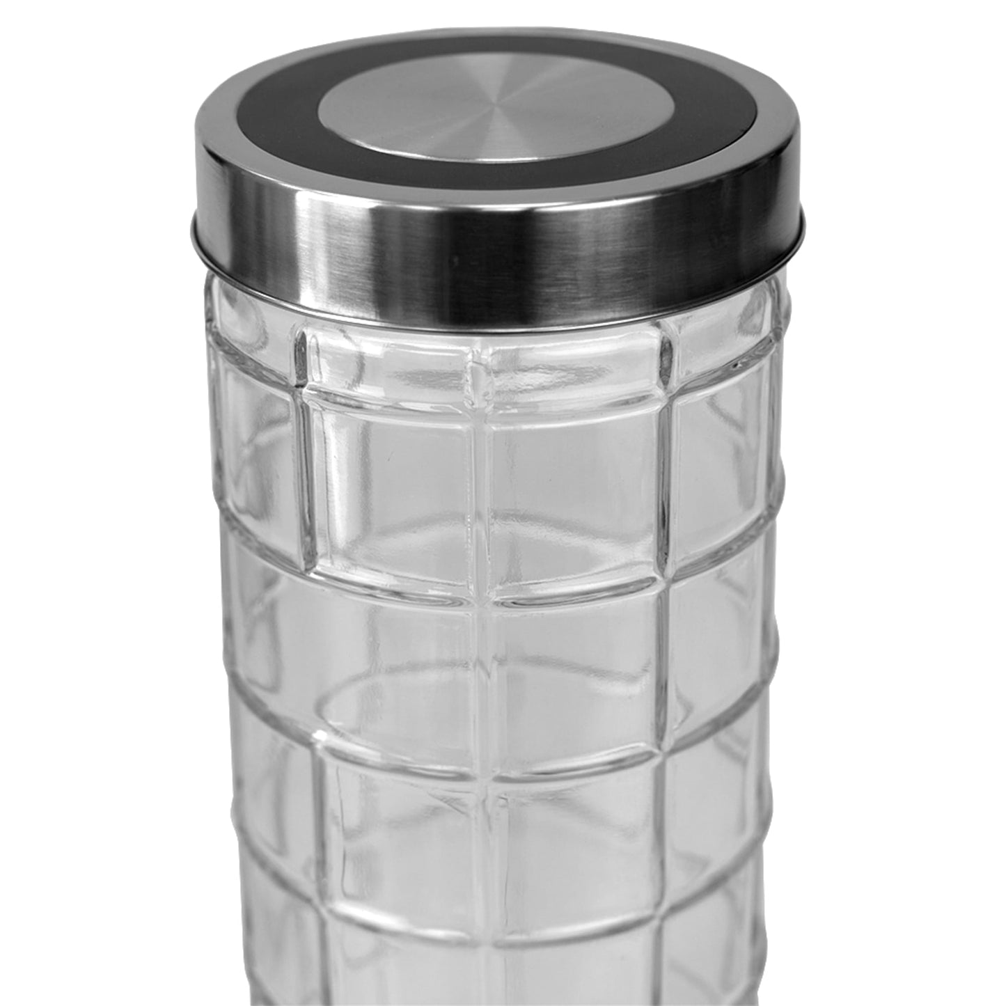Chex Collection 66 oz. X-Large Glass Canister with Stainless Steel Lid