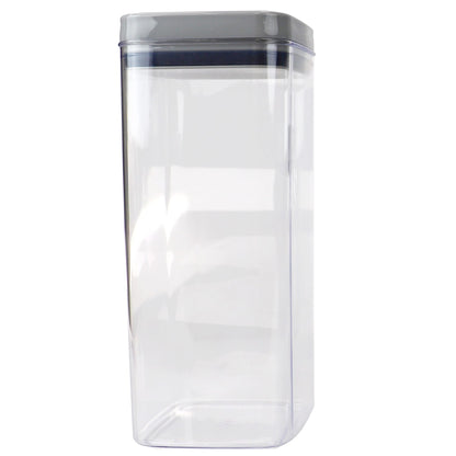 Michael Graves Design Twist ‘N Lock Square 3.1 Liter Clear Plastic Canister, Indigo
