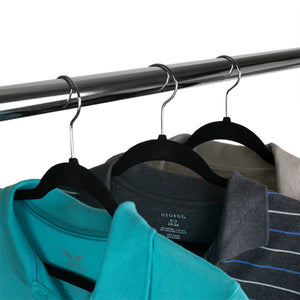 Single Rail Adjustable Rolling Garment and Wardrobe Organizing Rack, Black