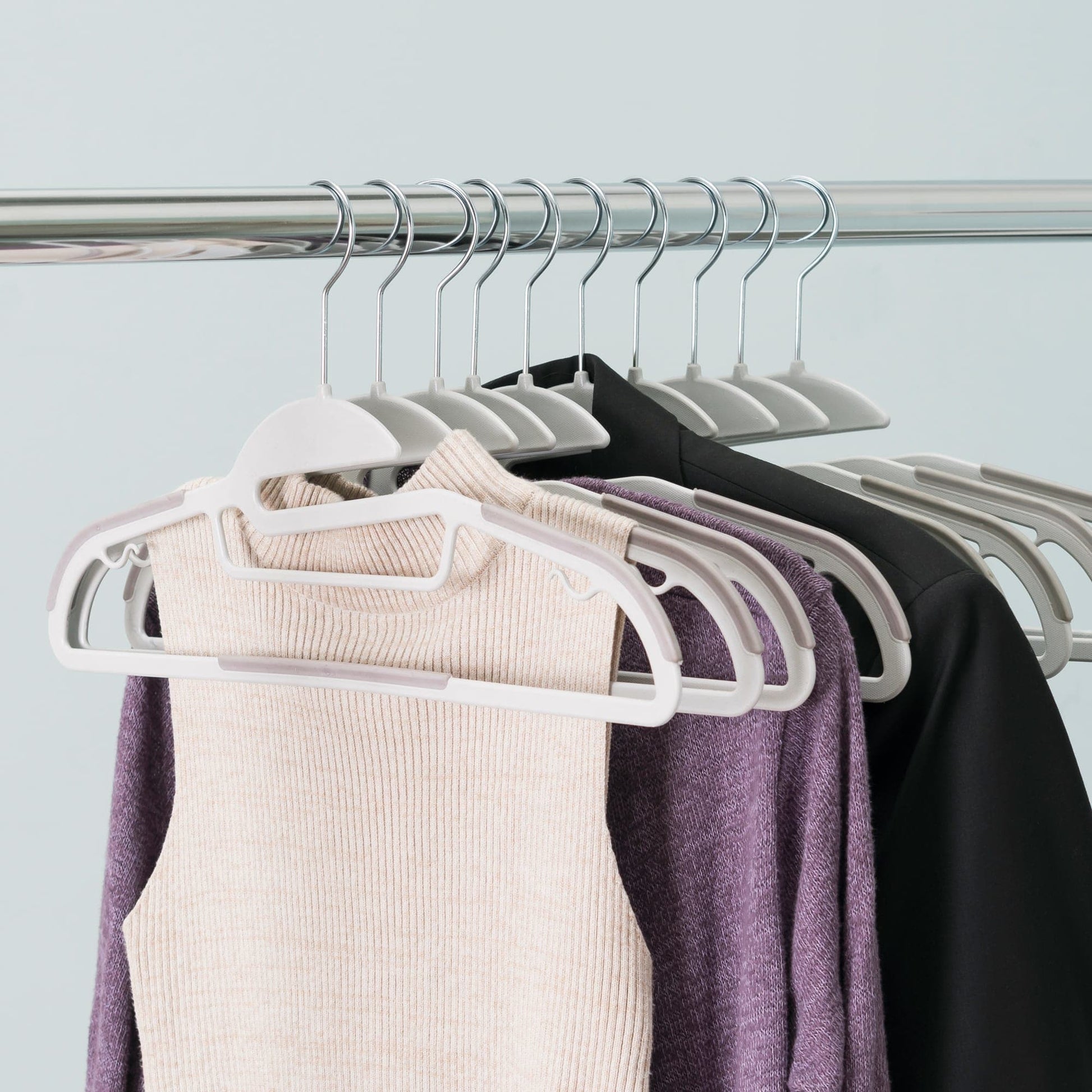 10 Piece Non-Slip Hangers, White | STORAGE ORGANIZATION | SHOP HOME ...
