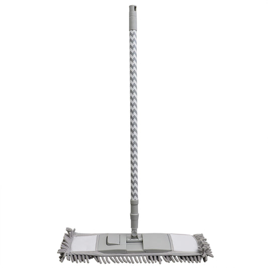 Chevron All Purpose Extending Chenille Mop with Telescopic Handle, Grey