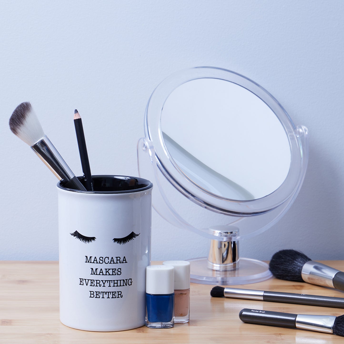 Home Basics Glam Ceramic Makeup Brush Holder