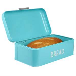 Metal Bread Box, Turquiose
