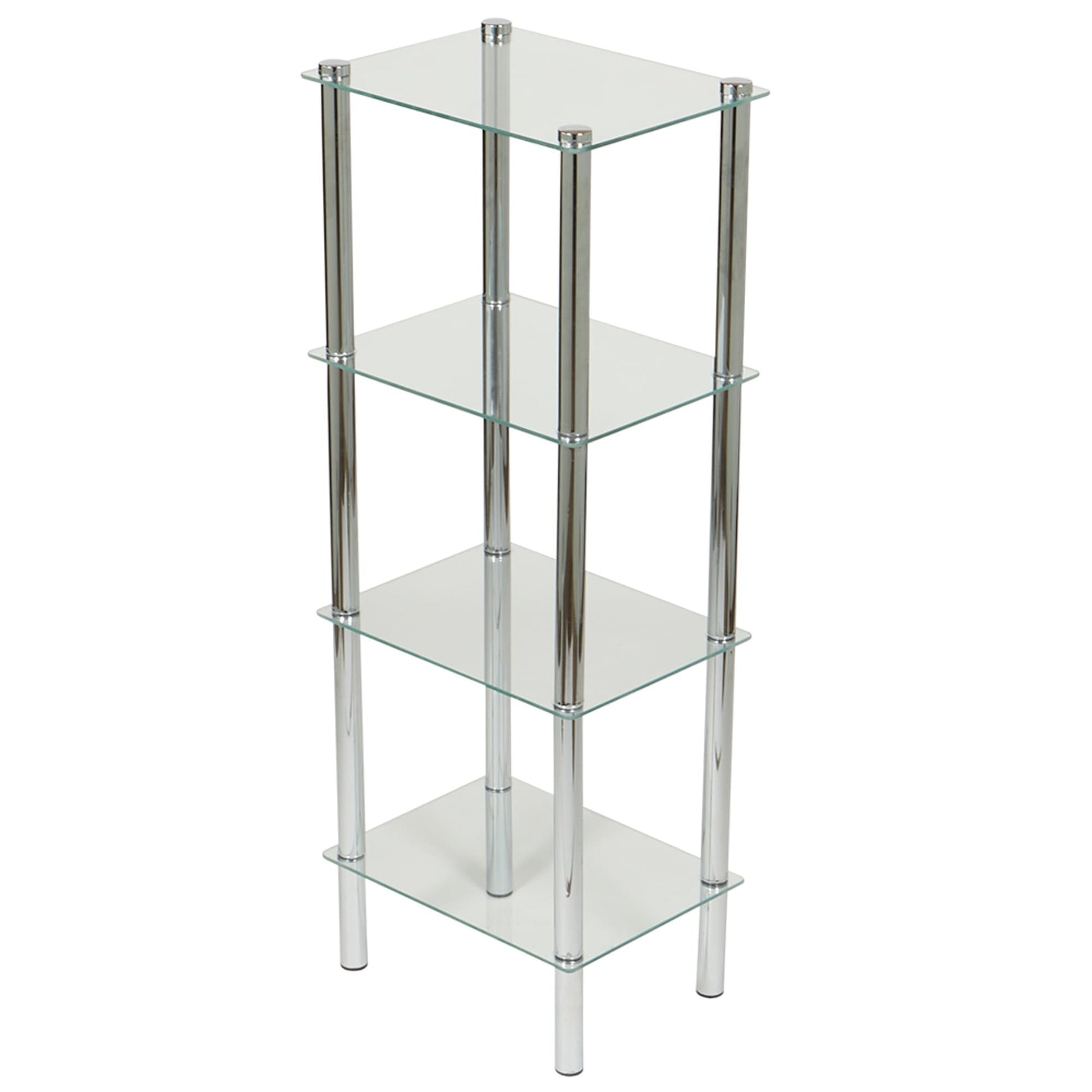 Flash Furniture Mar Vista Collection 4 Shelf 64 H Glass/Metal Storage  Shelves Clear/Matte, 1 - Kroger