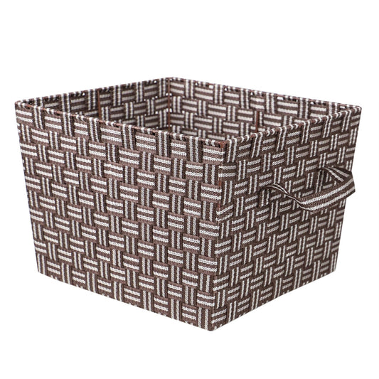 Stripe Woven Strap X-Large Storage Bin, Brown