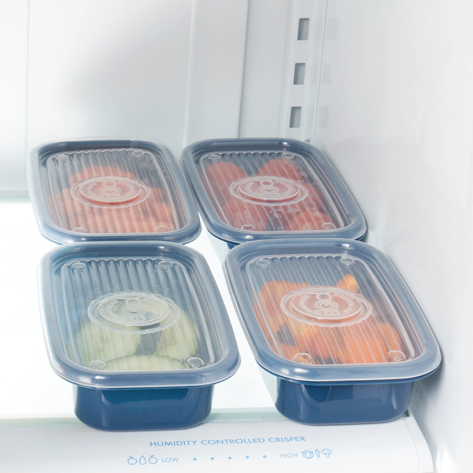14 pieces Home Basics 8 Piece Rectangular Plastic Meal Prep Set, (17.6 Oz),  Blue - Food Storage Containers - at 