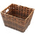 Medium Faux Rattan Basket with Cut-out Handles, Coffee