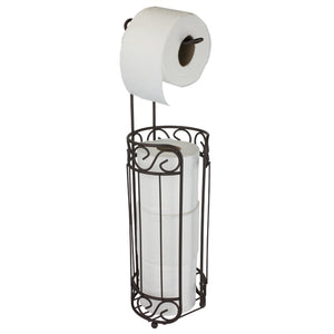 Scroll Collection Freestanding Dispensing Toilet Paper Holder, Bronze