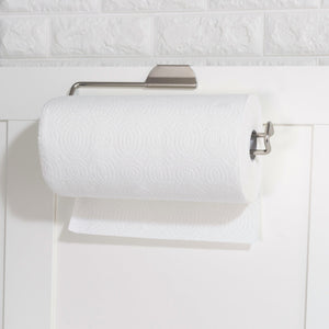 Satin Nickel Over the Door Paper Towel Holder