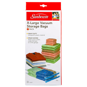X-Large Plastic Vacuum Storage Bag, (Pack of 2)
