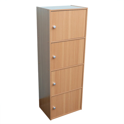4 Cube Wood Cabinet, Natural