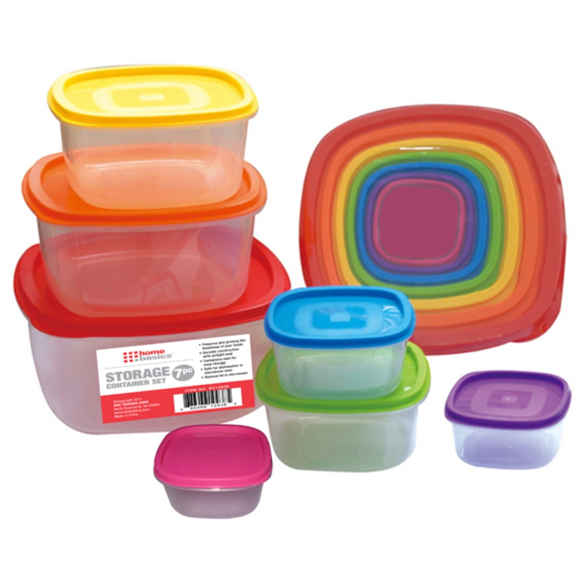 Homemaid Living Premium Airtight Plastic Storage Containers, 7-Piece  Variety Size Set