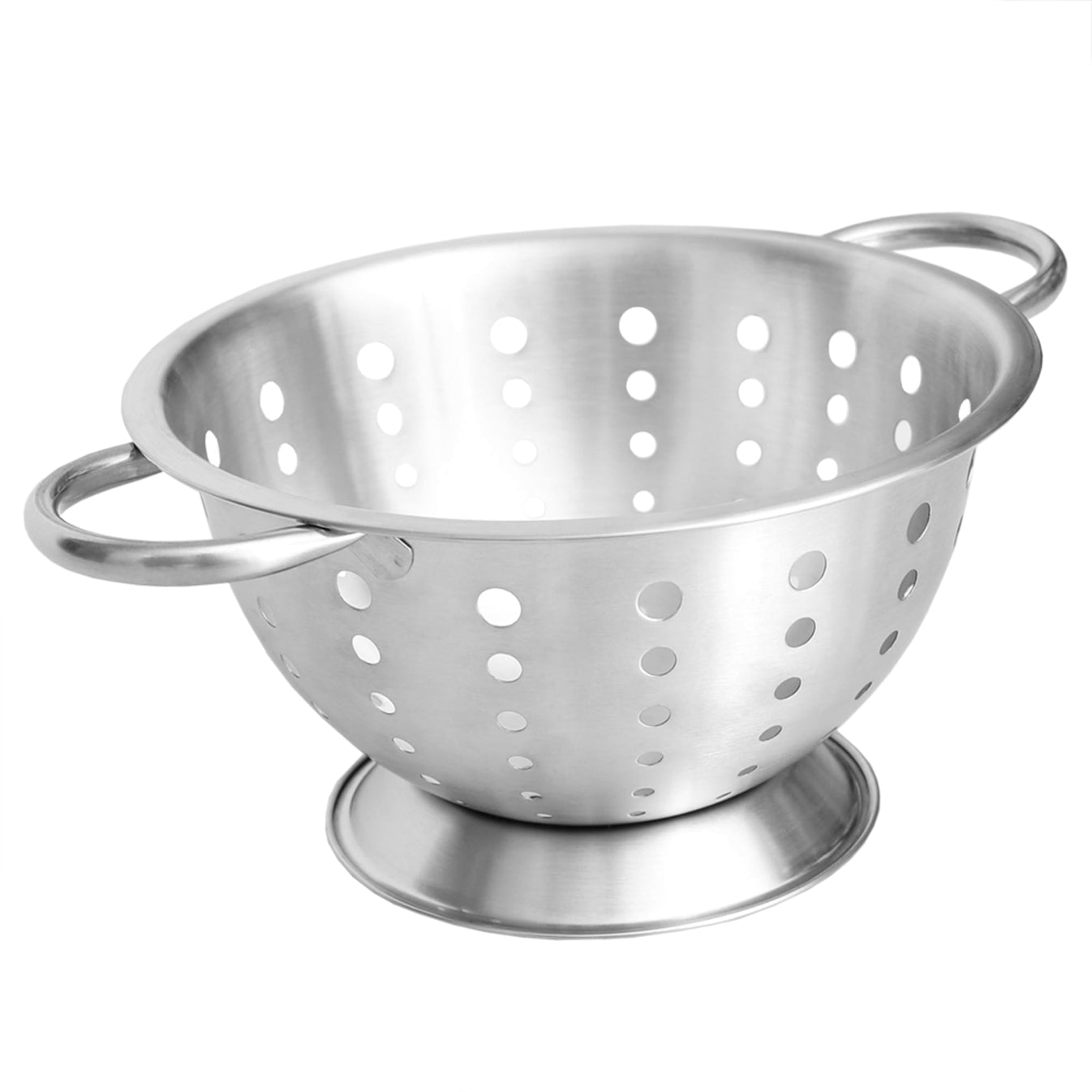 3 Qt Deep Stainless Steel Colander with Easy Grip Handles, Silver ...