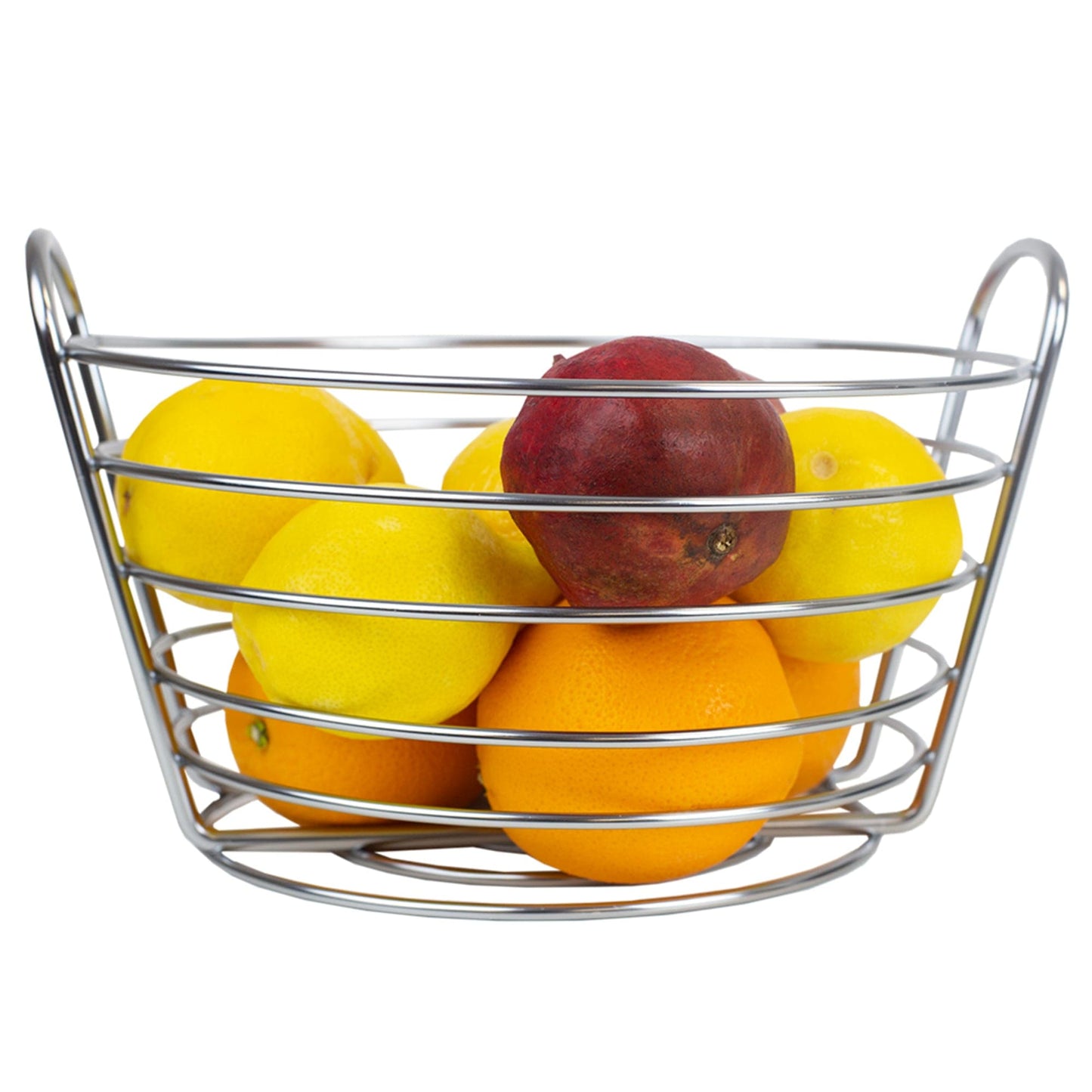Simplicity Collection Fruit Basket, Satin Chrome