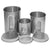 3 Piece Stainless Steel Top Canisters with Windows, Silver