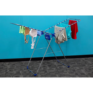 Folding Clothes Drying Rack with Zippered Laundry Bag