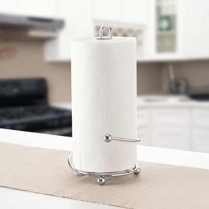 Wire Collection Chrome Plated Steel Paper Towel Holder, Chrome