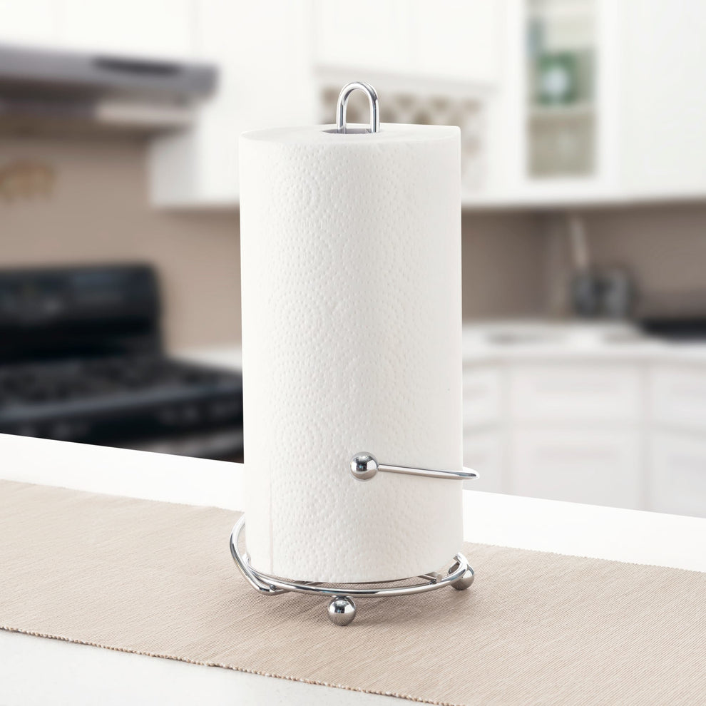 Wire Collection Chrome Plated Steel Paper Towel Holder, Chrome ...