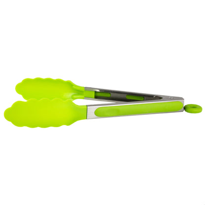 Home Basics 9" Salad Tongs - Green