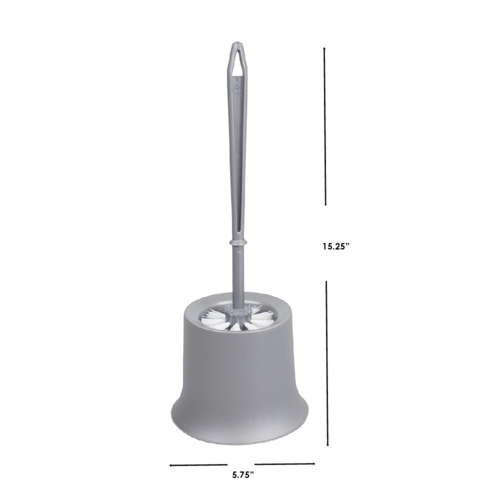 Toilet Brush and Holder, Compact Size Toilet Bowl Brush with Stainless  Steel Handle, Small Size Plastic Holder Easy to Hide, Space Saving for  Storage