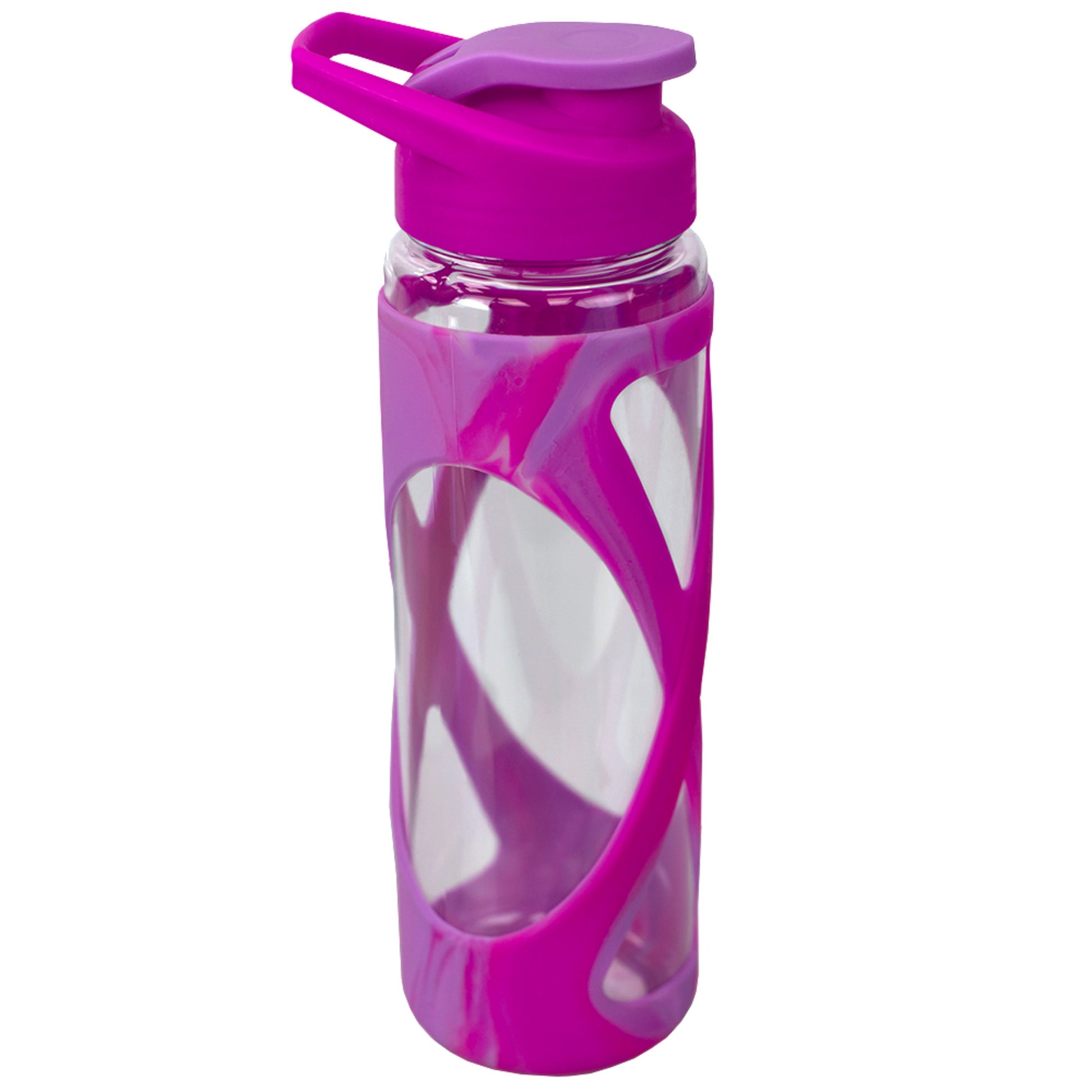 Home Basics 17 oz. Silicone Sleeve Water Bottle, Pink - Pink