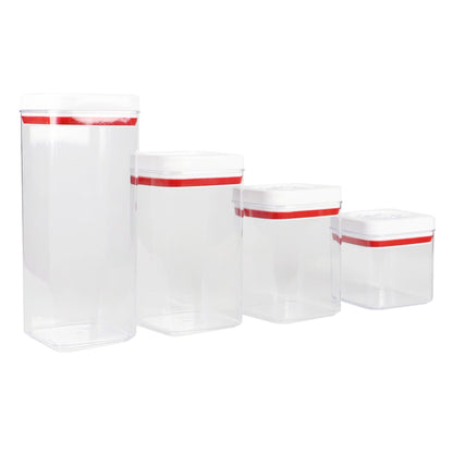 4 Piece Twist N’ Lock Square Canister Set