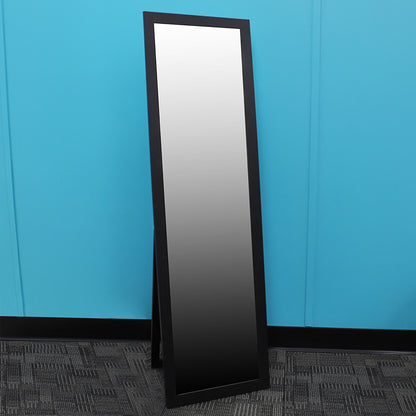 Easel Back Full Length Mirror with MDF Frame, Black