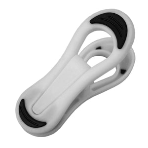 Multi-Purpose Plastic Clips with Grip, (Pack of 10), White