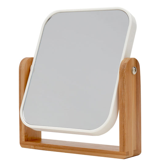 Square Double Sided Cosmetic Mirror, (1x/2x Magnification), Natural