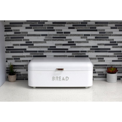 Soho Metal Bread Box, White