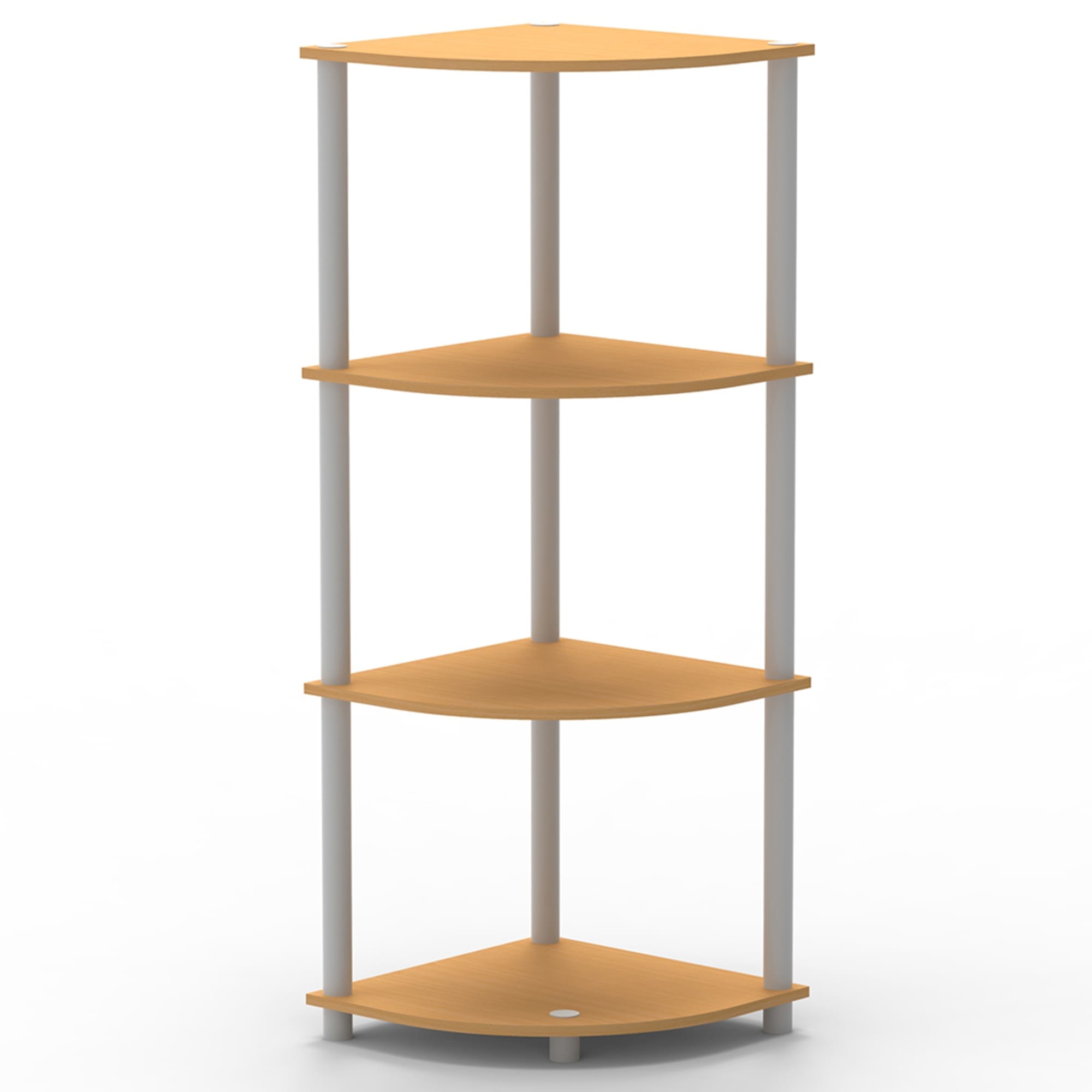 COOKCOK 4-Tier Storage Shelving Unit,Heavy Metal Shelf,Foldable