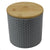 Honeycomb Small Ceramic Canister, Grey