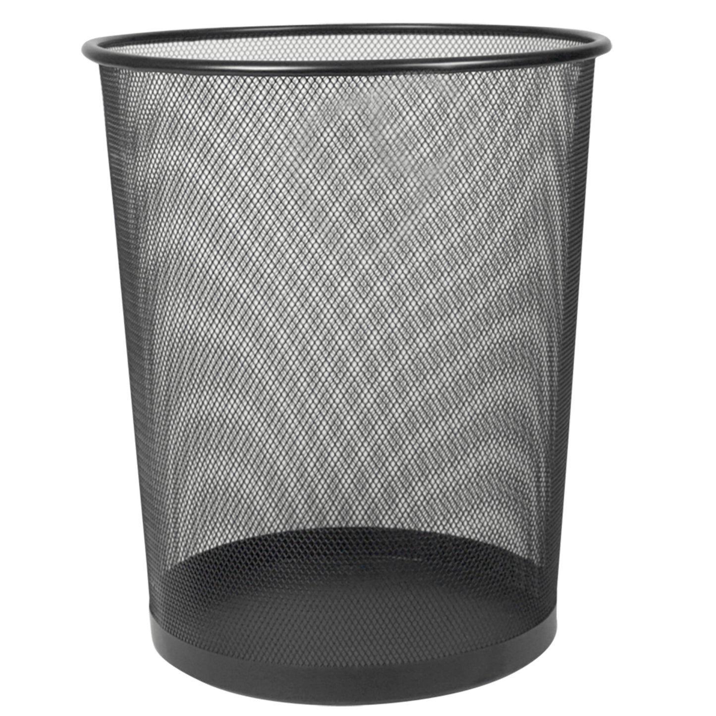 Home Basics Mesh Steel Waste Basket, Black - Black