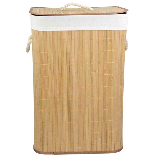 Rectangular Bamboo Hamper, Natural