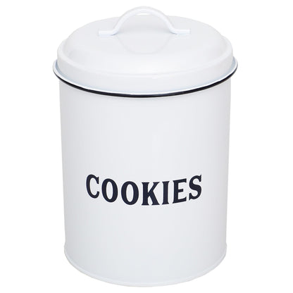 Countryside Cookies Tin Canister, White