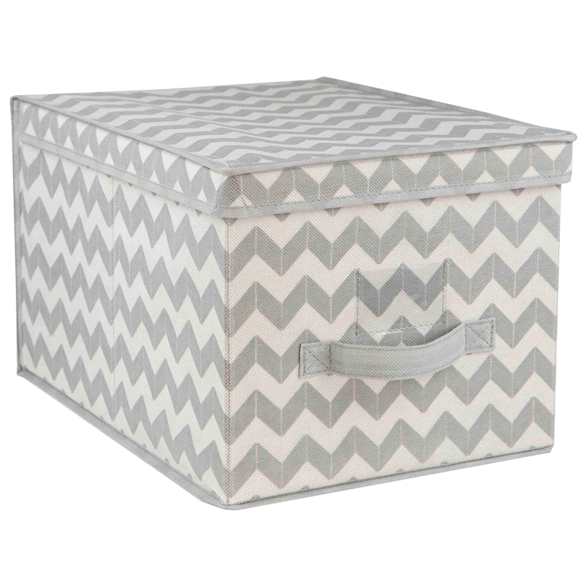 Chevron Storage Box | STORAGE ORGANIZATION | SHOP HOME BASICS – Home Basics