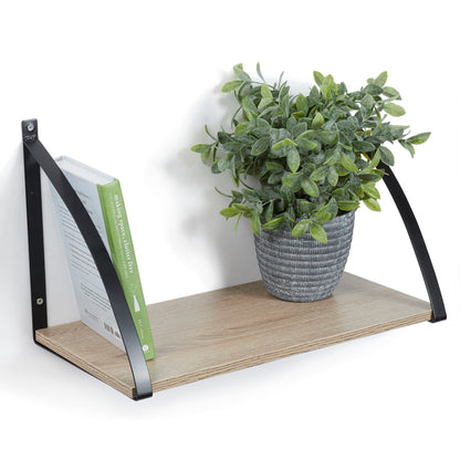 18" Wall Shelf, Arch Oak