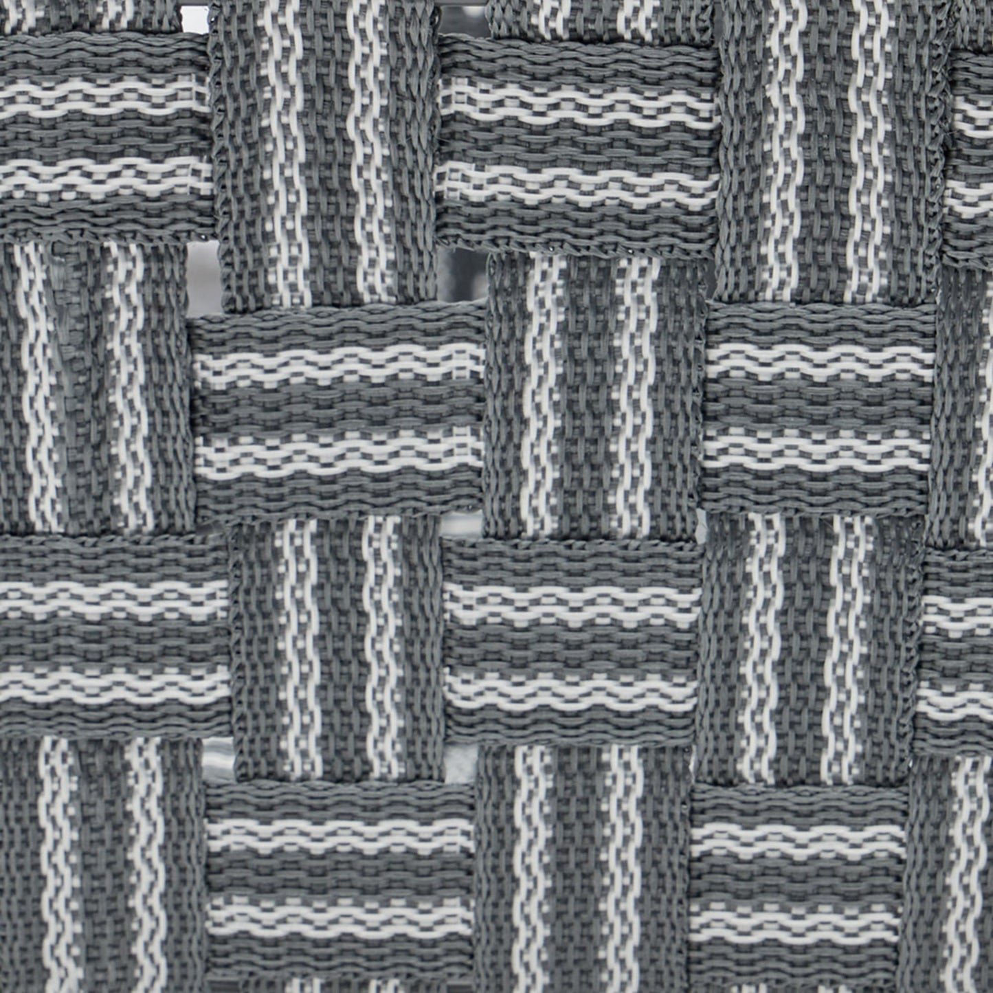Stripe Woven Strap Large Storage Bin, Grey