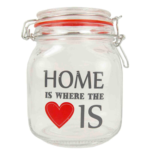 Home is Where the Heart Is 34 oz. Glass Jar